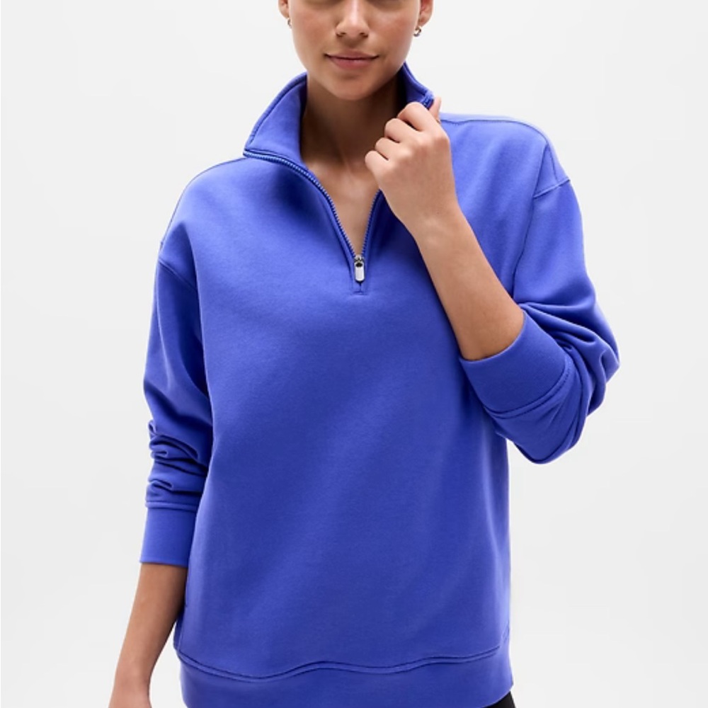 Athleta Forever Fleece 1/4 Zip Sweatshirt